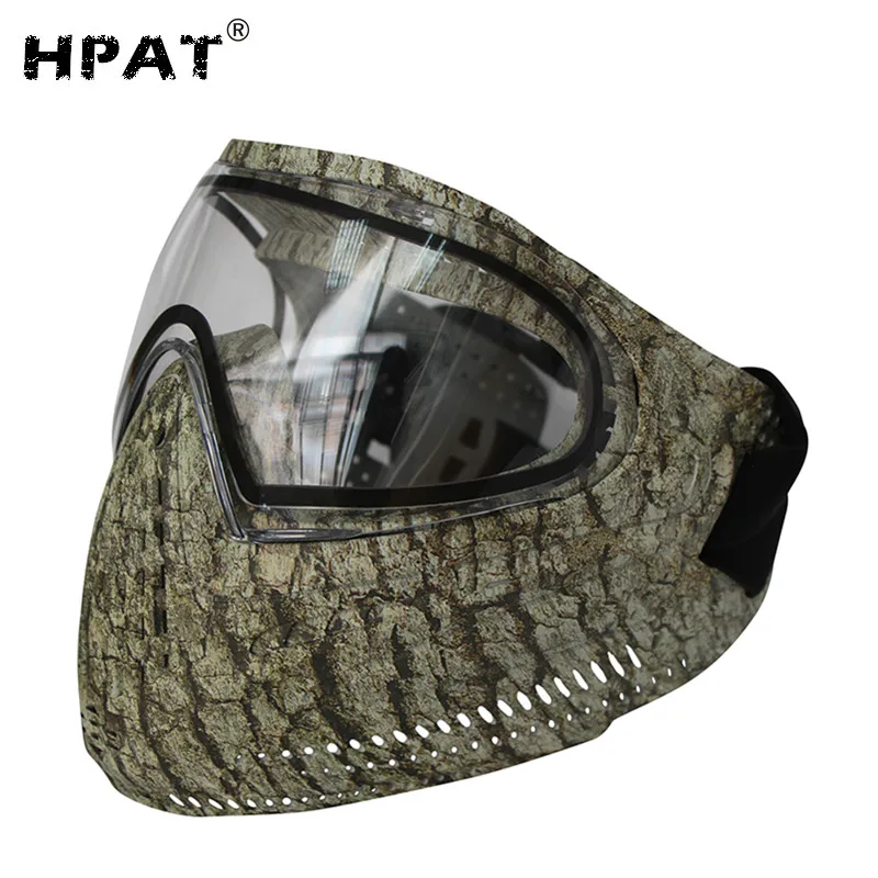 HPAT тактическая пейнтбольная маска на все лицо с термолинзой I4 и краской|paintball mask