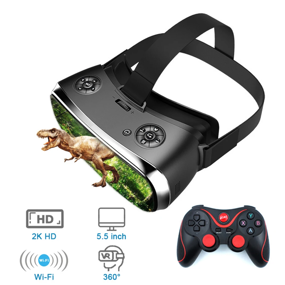 

VR integrated machine 2K HD WIFI 3D Smart Glasses 3G 16G All In One VR Glasses IN Virtual Reality Immersive VR Helmet Box