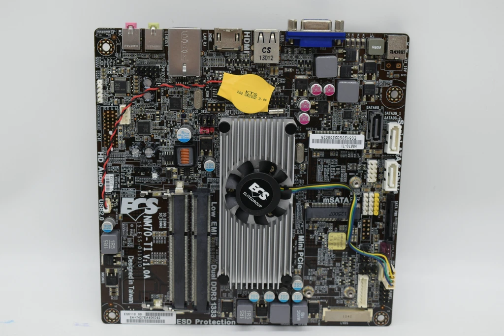 Для ECS Elite NM70-TI V: 1.0A интегрированная материнская плата 847U DDR3 17*17 mini ITX двухъядерный процессор