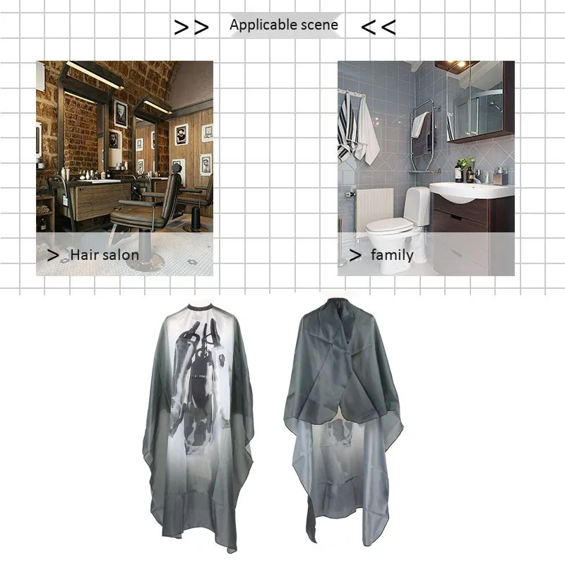 

Gradient Waterproof Haircut Cape Cutting Salon Barber Cape Hairdressing Apron Wrap Gown Tools Barber Apron