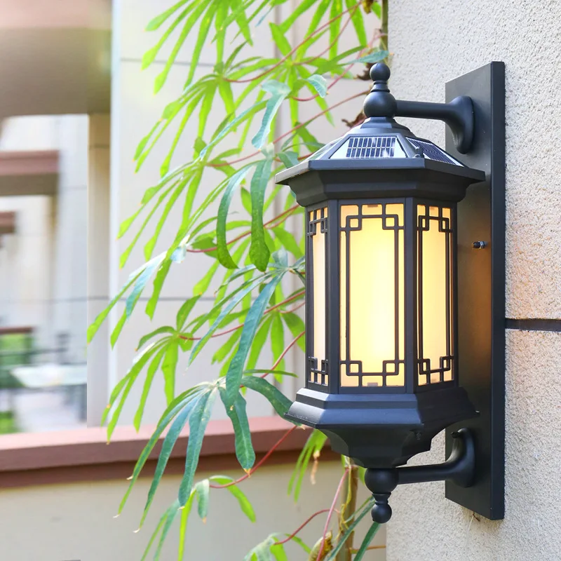 Солнечный настенный светильник открытый уличный входной дверной столб вилла
