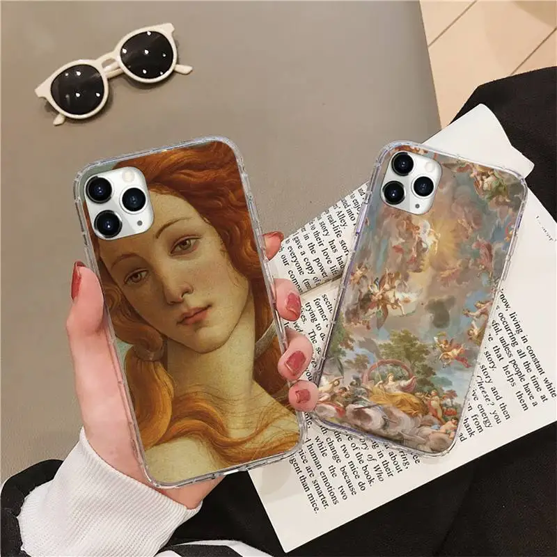 

art painting Birth of Venus self Phone Case Transparent soft For iphone 12 11 13 7 8 6 s plus x xs xr pro max mini