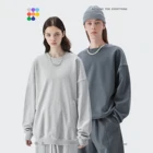 Инфляция унисекс французский Терри Толстовка Мода 460 г оверсайз Crewneck Толстовка для мужчин женщин 100% хлопок пуловеры