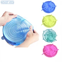 6pcs silicone lids stretch silicone food wrap bowl lid microwave sealed fresh keeping silicone cover kitchen accessories