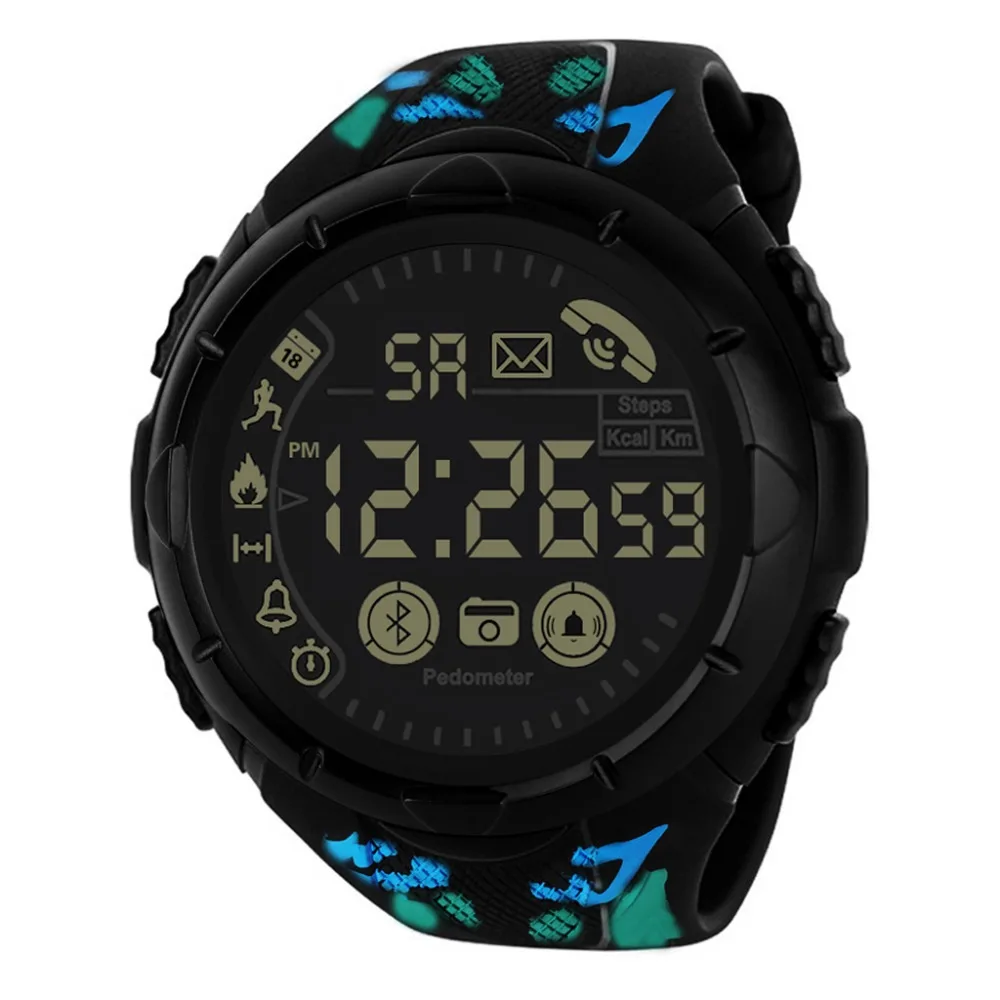 HONHX Bluetooth мужские умные спортивные часы мужские s водонепроницаемые цифровые наручные часы шагомер калории фитнес Relogio Спорт Masculino