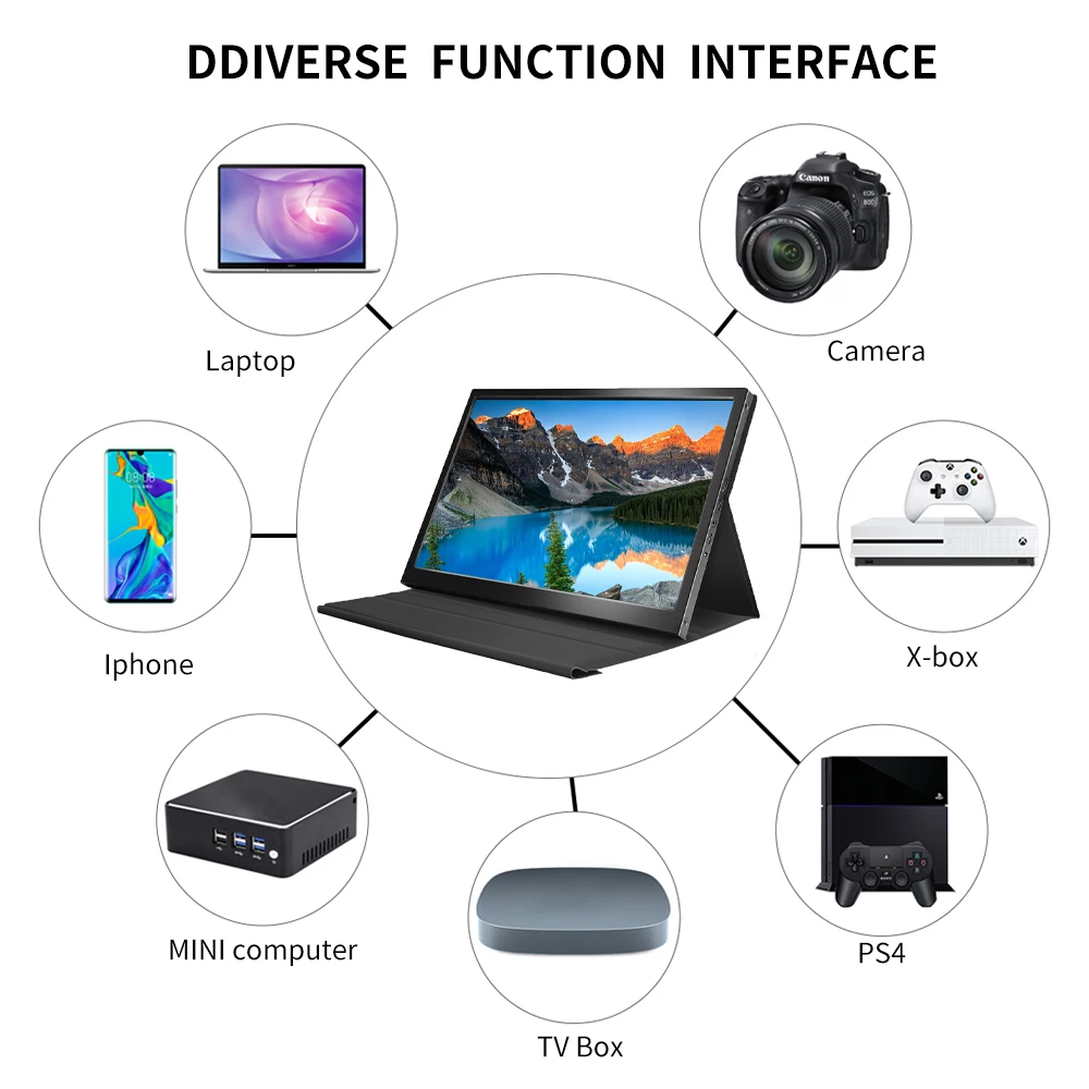 pc monitor 15 6″ touch portable monitor usb hdmi 1080p monitor gamer computer touch monitor for ps4 switch xbox one laptop phone free global s