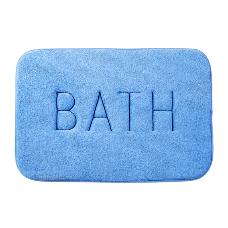 

1pc 57x38cm Home Bath Mat Non-slip Bathroom Carpet soft coral fleece Memory Foam Rug Mat kitchen Toilet Floor decor Bath Mat