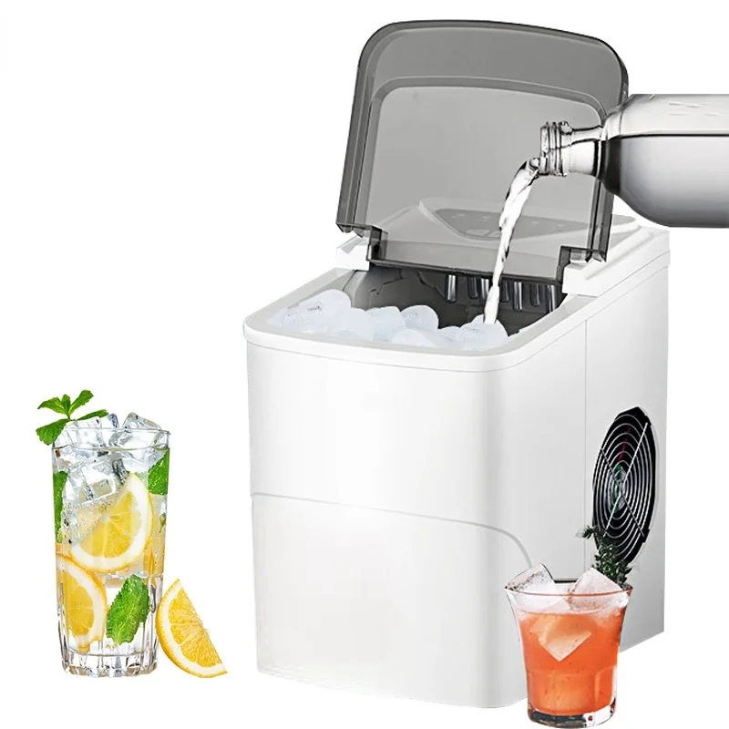 

Portable Automatic electric ice Maker Household mini square shape ice making machine 15kg/24H home family small bar coffee shop
