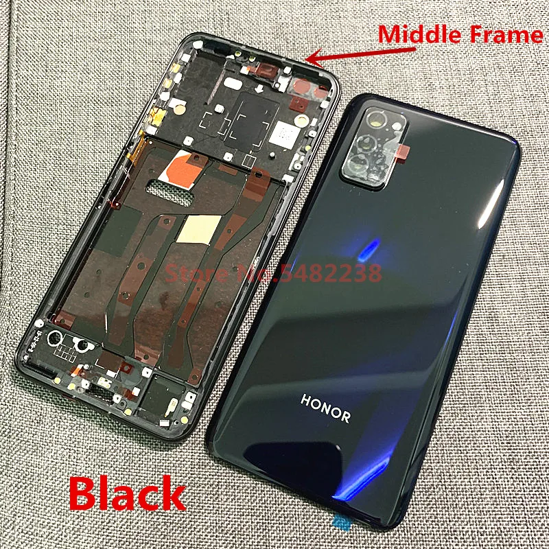 100% Original Middle Frame For Huawei Honor V30 OXF-AN00 V30pro OXF-AN10 LCD Front Cover With Side buttons Replacement | Мобильные
