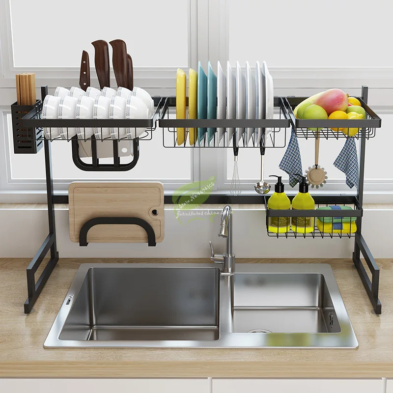 37%Multi Use Stainless Steel Dishes Rack Stready Sink Drain Kitchen Oragnizer Storage Dish Shelf Strong Bearing | Дом и сад