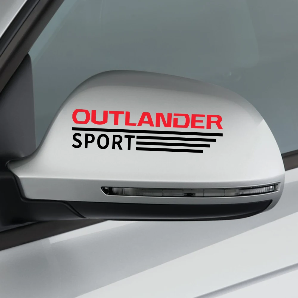 Car Rearview Mirror Stickers For Mitsubishi Lancer 10 X 3 9 EX Outlander ASX Ralliart Competition Auto Decor Decals Accessories |