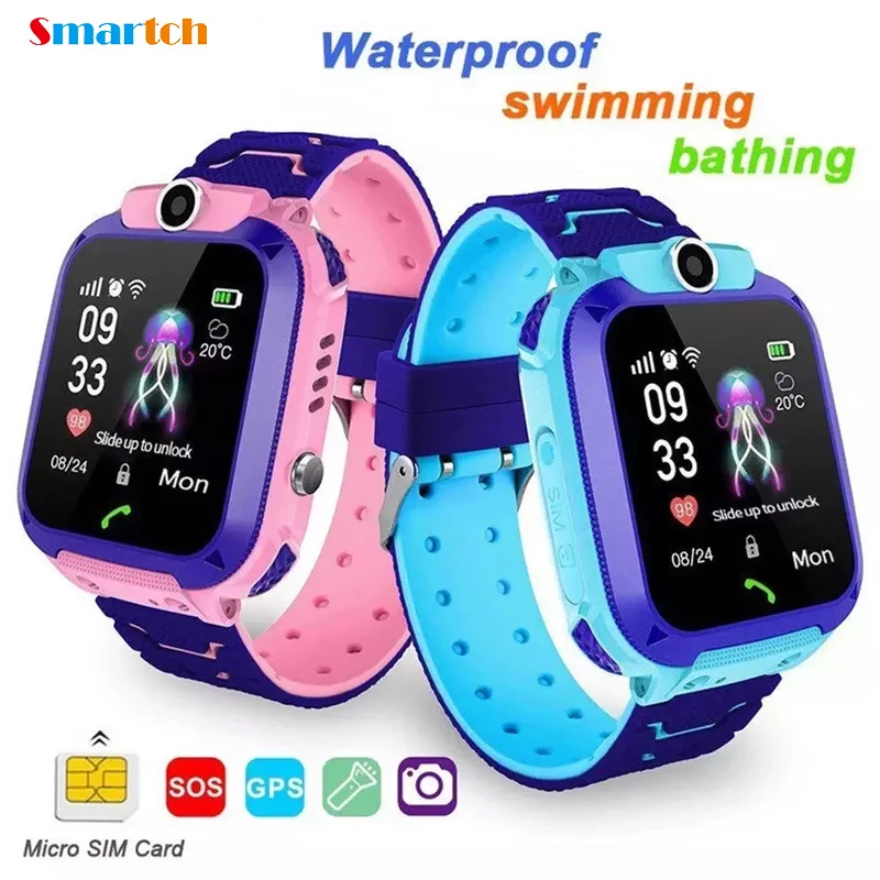 

Смарт-часы Smartch Z5S детские, водонепроницаемые, с сенсорным экраном, кнопкой SOS, функцией отслеживания местоположения и защитой от потери