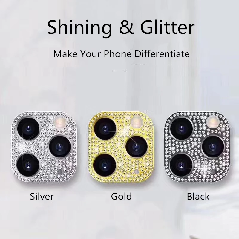 Чехол со стразами и бриллиантами для камеры iPhone X Xs Max XR сменный на 11 Pro защитный
