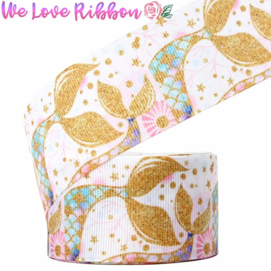 16 мм 75 мультфильм хвост русалки серии милый КИТ фиолетовый Raibow напечатанные