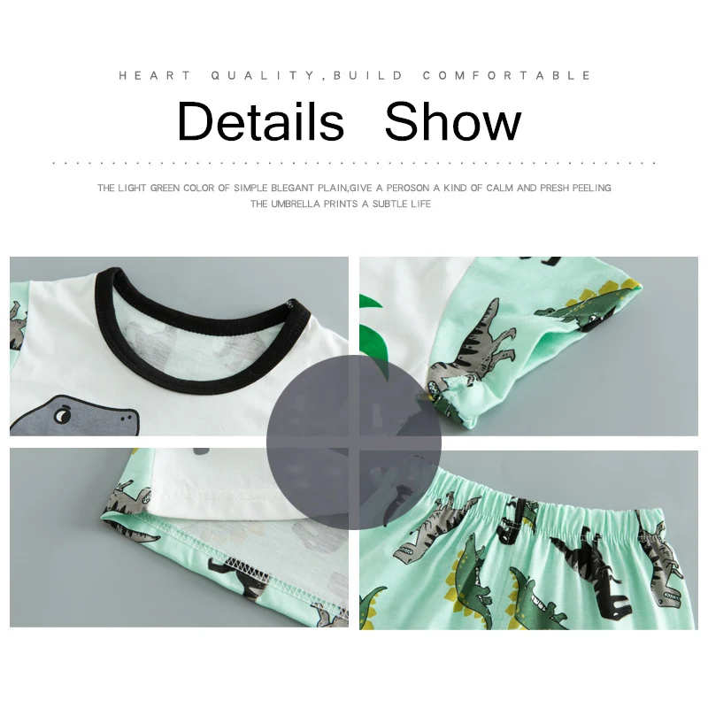 Летний детский пижамный комплект для девочек пижама с мультяшным единорогом