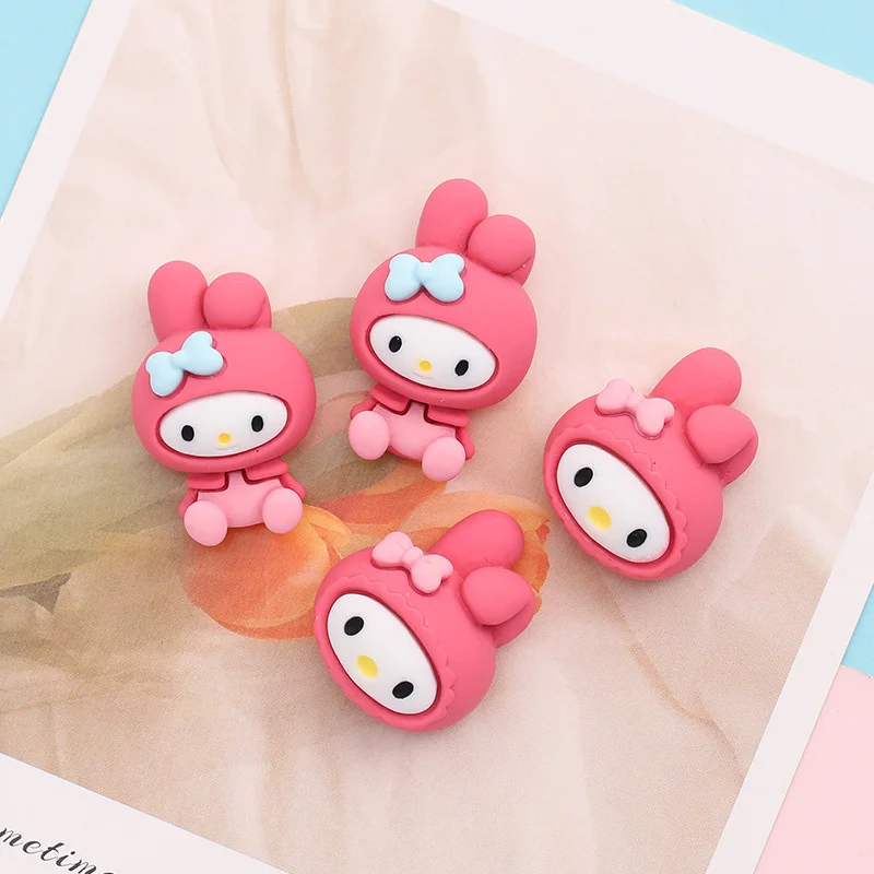 10 шт. полимерные аксессуары мультяшный кролик крем Клей Diy Искусственные для