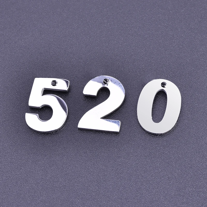 

20pcs/Lot Numbers Pendants For Jewelry Stainless Steel Making Accessories Necklace Handmade Wholesale Charm Bulk Supplies Joyas