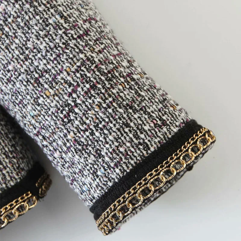 Куртка женская с небольшим ароматным круглым вырезом и цепочкой повседневное