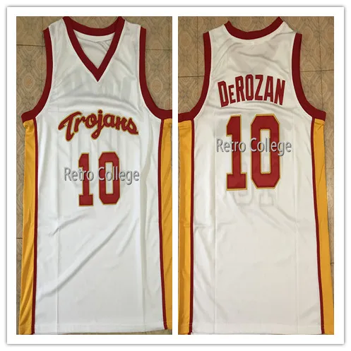 

#10 Demar DeRozan USC Trojans Red White Basketball Jersey Mens Stitched Custom Any Number Name jerseys