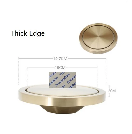 20CM GOLD THICK Столешница из нержавеющей стали, встроенная откидная крышка для свинга, мусорный желоб для мусора, кухонная ванна, Верхняя втулка, бронза, красное золото - Цвет: 20CM GOLD THICK