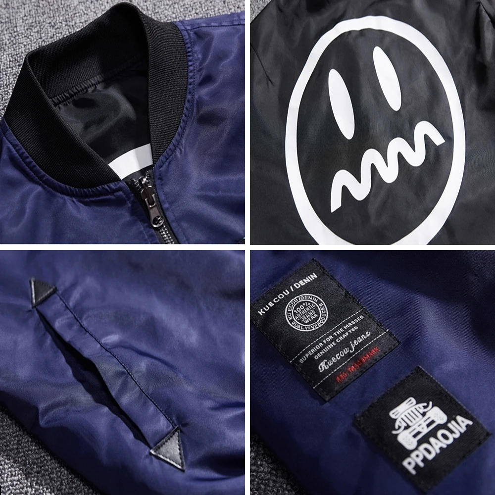 

Men Casual Jacket Spring Autumn Outdoor Dress Up Men Reversible Fashion Streetwear All Match Loose Fit Thin Bomber Jackte Men