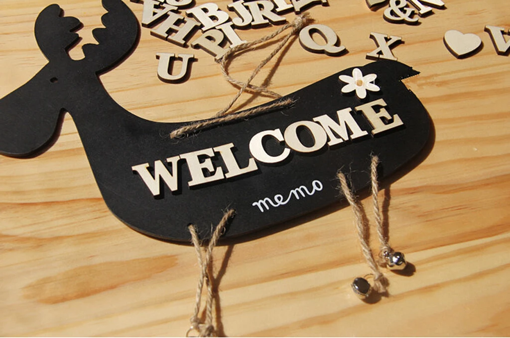 Набор из 41 смешанных деревянных цифр знак алфавита шаблон для свадебной