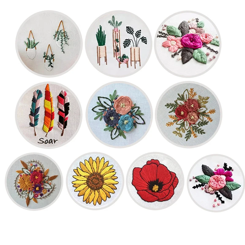 3D вышитые материалы посылка с цветочным узором набор для рукоделия возможностью