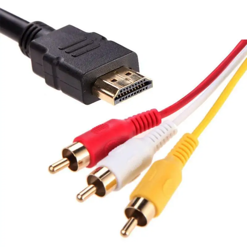 5 футов 1080P HDTV конвертер совместимому с HDMI Мужской до 3 RCA аудио видео кабель AV