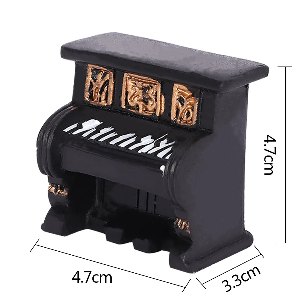 Винтажные старые креативные полимерные Мини фигурки пианино маленькие
