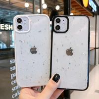 candy glitter star silicone phone case for iphone 13 12 11 pro max xs x xr 7 8 plus se 2020 cover transparent shockproof cases