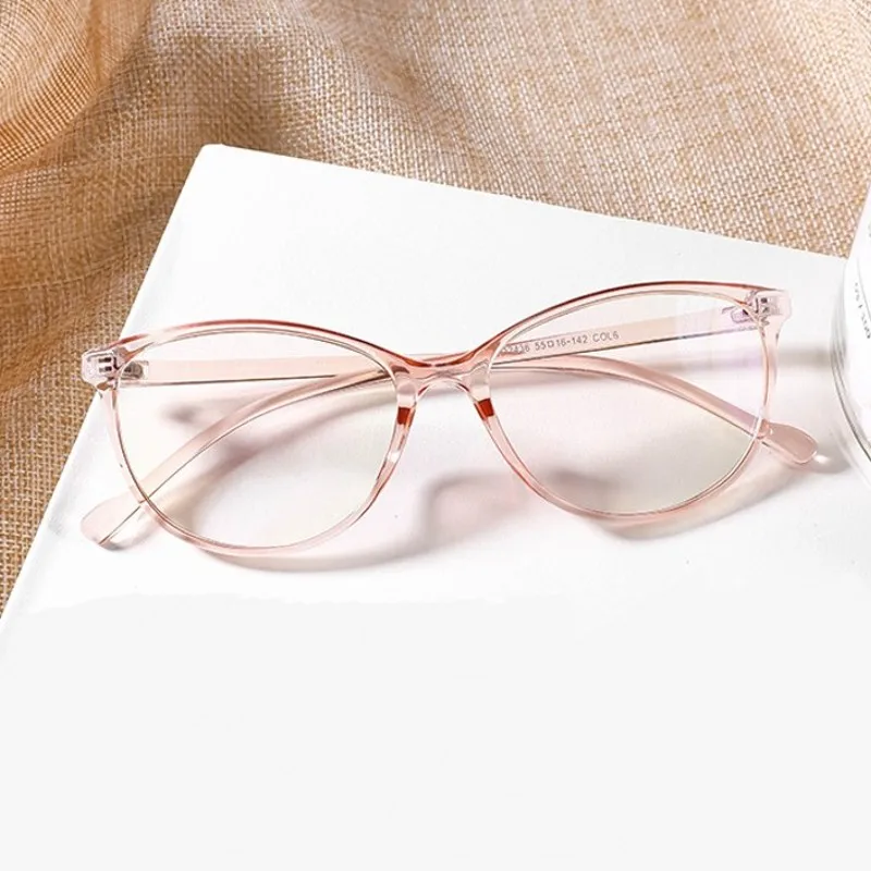 Женские прозрачные очки кошачий глаз брендовые дизайнерские черные оправы для
