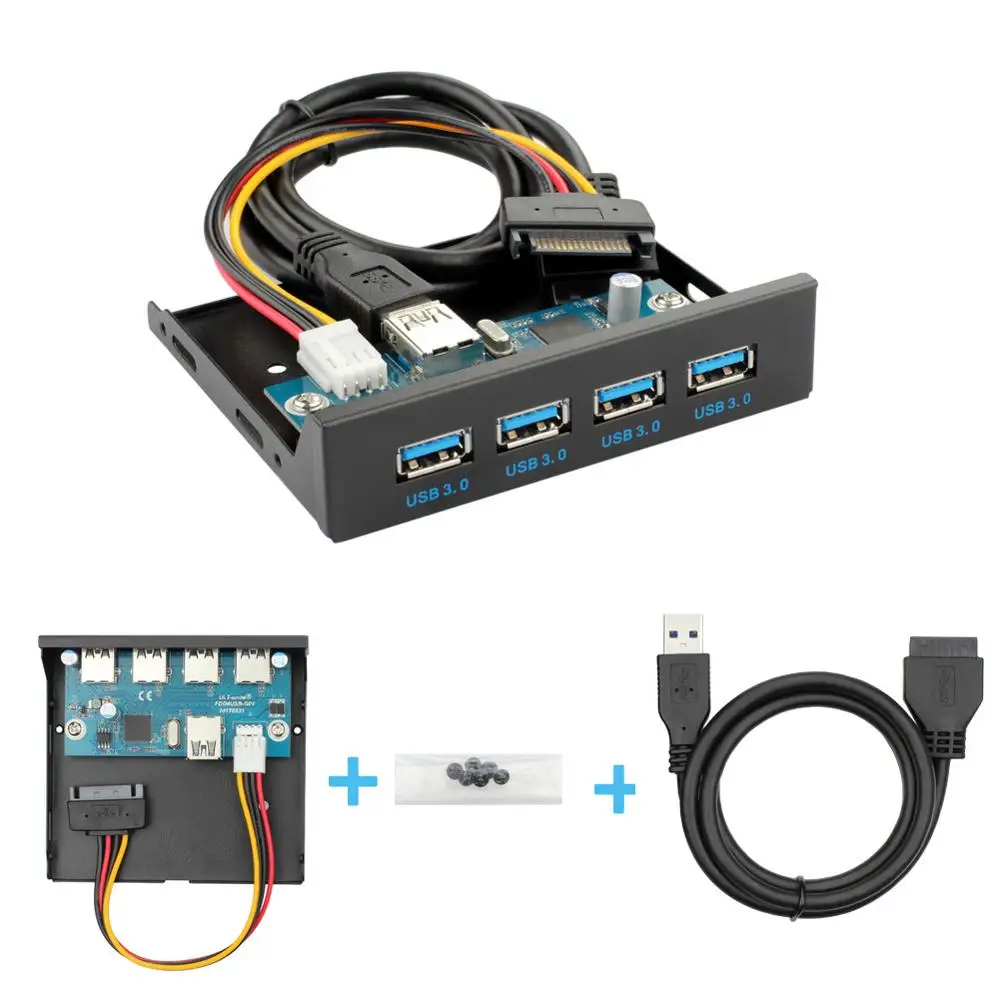Двойной порт s USB 3 0 5 дюймов металлическая передняя панель Телефон с 1 портом
