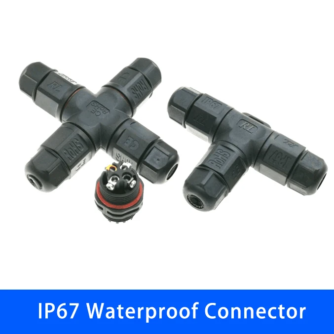 Водонепроницаемый соединитель переменного и постоянного тока IP67 15A 2/3/4 Pin