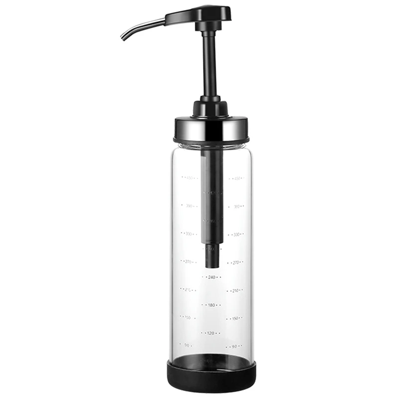 Соус и сироп стеклянная бутылка Диспенсер для соусов с широким пресс насосом