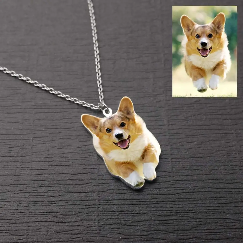 Персонализированное ожерелье для домашних животных персонализированное с фото