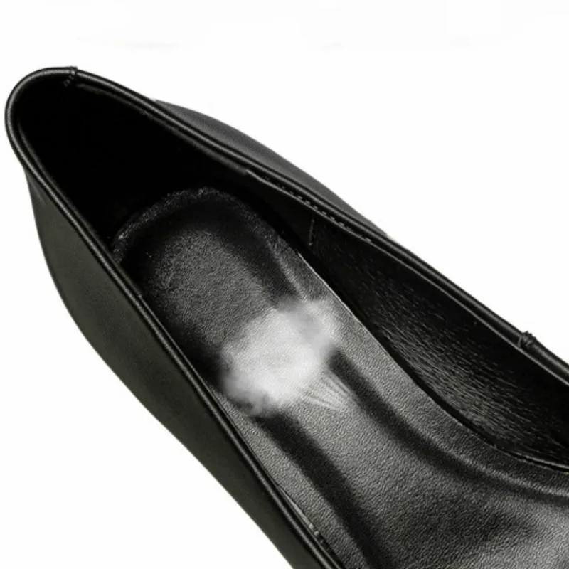 Женская обувь 2019 г. Черные туфли на высоком каблуке из воловьей кожи высокого