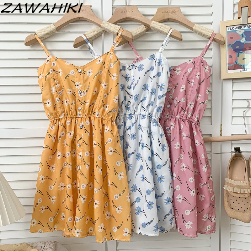 

ZAWAHIKI женский комбинезон, пляжный Стиль Цветочные Летние прелестные женские боди 2021 v-образный вырез, высокая талия, Комбинезоны сексуальные...