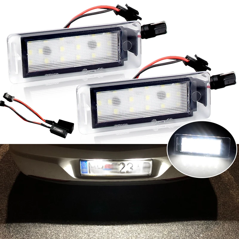 

2x LED License Plate Light For Chevrolet Corvette Camaro Cruze SS Impala Opel Mokka Insignia Cadillac ATS CTS XTS SRX Buick GMC