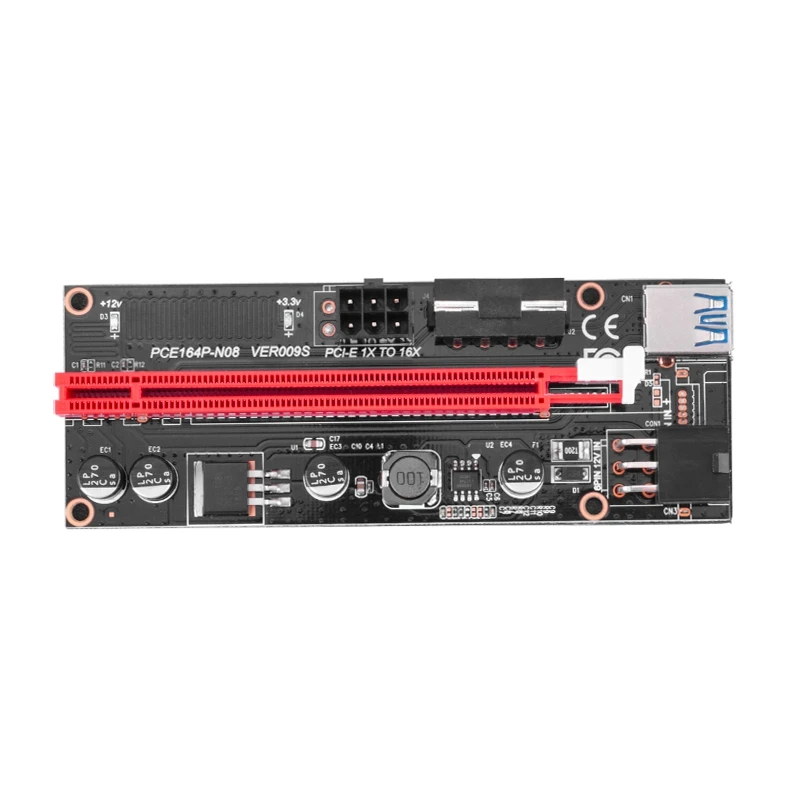 райзер для видеокарты pci e 16x майнинга Кабель VER008S 3 в 1 4 контактный SATA 6PIN PCIE PCI E Express