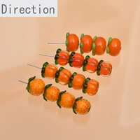 retro persimmon orange straight hole glass beads diy handmade jewelry necklace bracelet earring accessories material