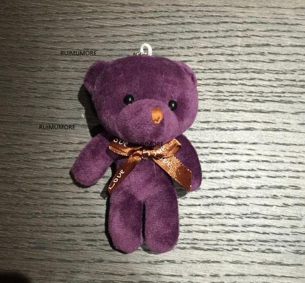 color Много цветов-Горячая Свадьба Bowknot медведь чучело плюшевая игрушка кукла, подарок брелок медведь детские игрушки - Цвет: color