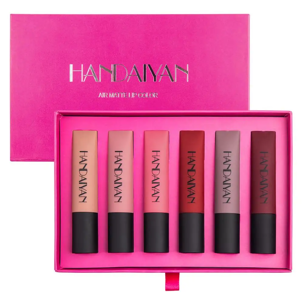 

Matte Liquid Lipstick NonStick Cup Long Lasting Velvet Matte Lip Gloss 6pcs Waterproof Moisturizing Lip Glaze Makeup Kit Gift