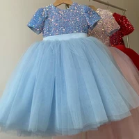 elegant evening party dress for girls 2022 new year costume sequins christmas dress childrens clothing toddler kids vestidos 6y