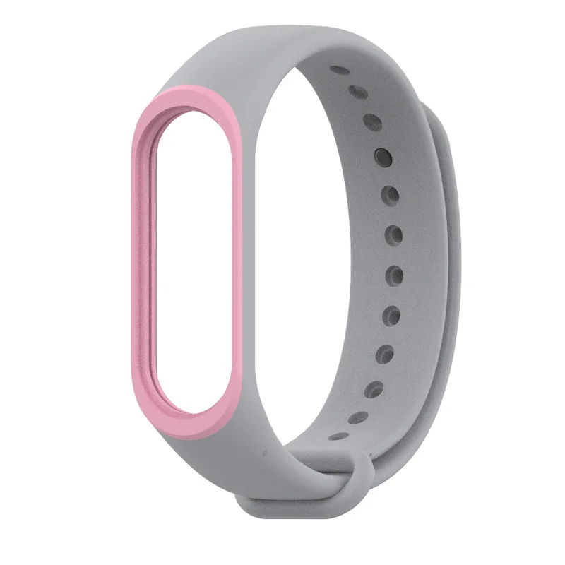 Ремешок силиконовый для смарт-часов Mi Band 3 4 цветной спортивный водонепроницаемый