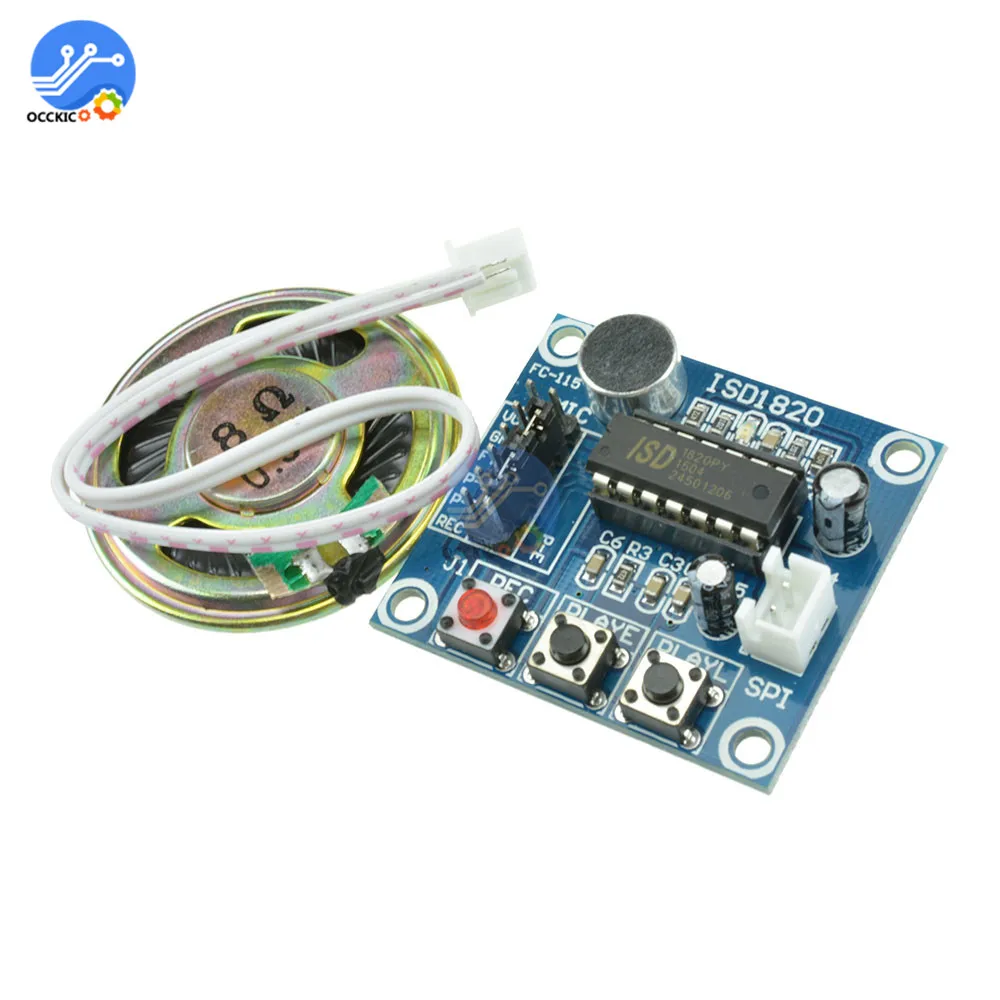 ISD1820 модуль записи голоса голосовой Звук Аудио телетелефон доска с микрофоном