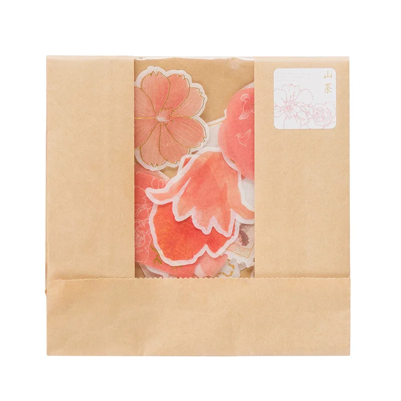 36 шт. эстетическое мягкие чехлы с изображением цветов золотистыми Стикеры