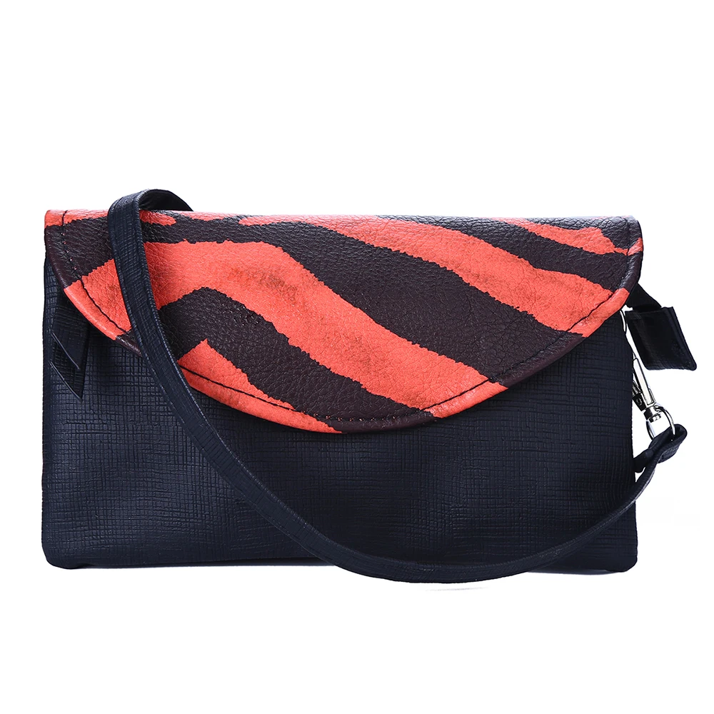 Женская сумка клатч из искусственной кожи с рисунком зебры маленькая через плечо