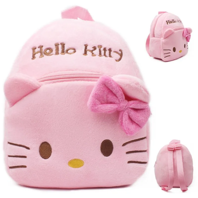 Hello Kitty A Детский плюшевый рюкзак с мультипликационным принтом «hello kitty» для маленьких мальчиков и девочек, школьная сумка на плечо, рюкзак для маленьких девочек - Цвет: Hello Kitty A