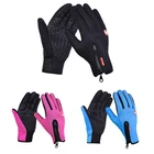 Уличные спортивные водонепроницаемые рабочие перчатки, зимние перчатки для мужчин и женщин, из искусственной кожи мягкие тёплые перчатки с сенсорным экраном