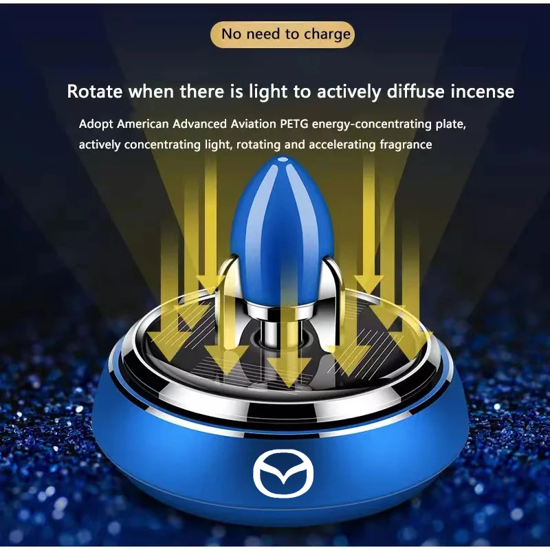 

New Solar Car Perfume Rocket Rotation Aromatherapy For Mazda 2 3 6 Atenza Axela Demio CX-5 Car Personalized Creative Decorations